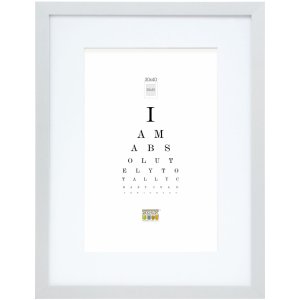 Dřevěný rám S66KD1 stříbrný 20x20 cm s paspartou