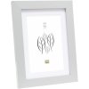 Dřevěný rám S66KD1 stříbrný 20x20 cm s paspartou