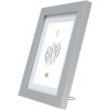Dřevěný rám S66KD1 stříbrný 20x20 cm s paspartou