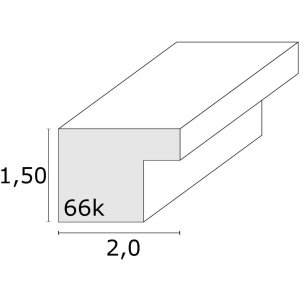 Dřevěný rám S66KH1 přírodní 20x20 cm s paspartou