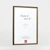 Efektní dřevěný rám profil 23 ořechově hnědý 10x10 cm čiré sklo