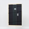 Efektní dřevěný rám profil 32 modrý 10x10 cm normální sklo