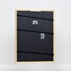 Efektní rám z masivního dřeva profil 22 hnědozlatý 10x10 cm muzejní sklo