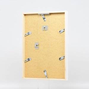Efektní dřevěný rám profil 35 bílý 10x10 cm muzejní sklo