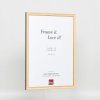 Efektní rám z masivního dřeva profil 25 žlutý 10x10 cm akrylové sklo