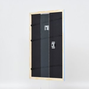 Efektní dřevěný rám profil 32 modrý 10x10 cm muzejní sklo