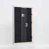 Efektní dřevěný rámový profil 32 šedomodré muzejní sklo 10x10 cm