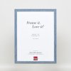 Efektní dřevěný rámový profil 32 šedomodré muzejní sklo 10x10 cm