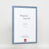Efektní dřevěný rámový profil 32 šedomodré muzejní sklo 10x10 cm