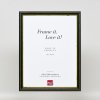 Efektní dřevěný rám profil 21 zelený 10x10 cm muzejní sklo