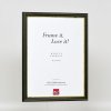 Efektní dřevěný rám profil 21 zelený 10x10 cm muzejní sklo