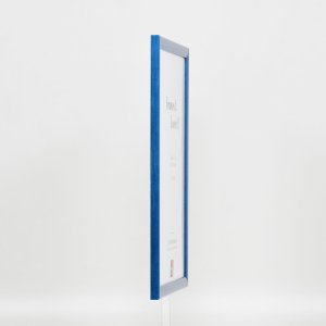 Efektní dřevěný rám profil 89 modrý 10x10 cm muzejní sklo