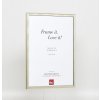 Efektní rám z masivního dřeva profil 29 stříbrný 10x10 cm muzejní sklo