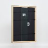 Efektní dřevěný rám profil 2070 normální sklo 10x10 cm zlatý