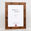 Efektní dřevěný rám 2400 hnědý 10x10 cm antireflexní sklo