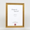 Efektní dřevěný barokní rám profil 37 antické zlato 10x10 cm muzejní sklo