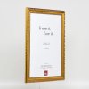 Efektní dřevěný barokní rám profil 37 antické zlato 10x10 cm muzejní sklo