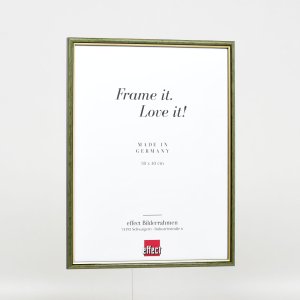Efektní dřevěný rám profil 23 zelený 10x15 cm antireflexní sklo