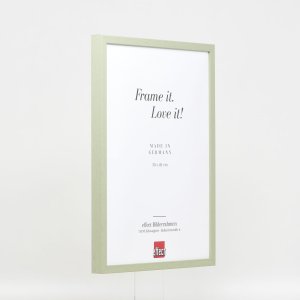 Efektní dřevěný rámový profil 35 zelený 10x15 cm antireflexní sklo