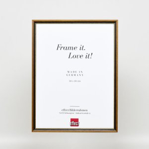 Efektní rám z masivního dřeva profil 22 hnědozlatý 10x15 cm muzejní sklo