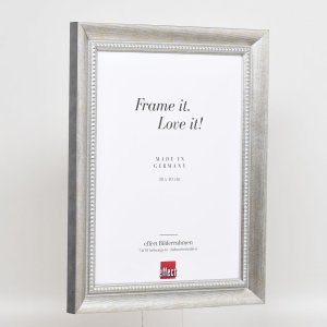 Efektní rám z masivního dřeva profil 28 stříbrný 10x15 cm akrylové sklo