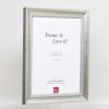 Efektní rám z masivního dřeva profil 28 stříbrný 10x15 cm akrylové sklo