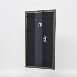 Efektní rám z masivního dřeva profil 25 zelený 10,5x14,8 cm čiré sklo