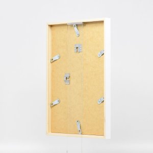 Efektní dřevěný rámový profil 35 bílý 10,5x14,8 cm antireflexní sklo