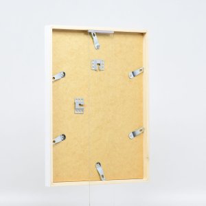Efektní dřevěný rámový profil 35 bílý 10,5x14,8 cm antireflexní sklo