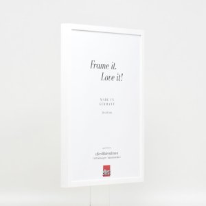 Efektní dřevěný rámový profil 35 bílý 10,5x14,8 cm antireflexní sklo