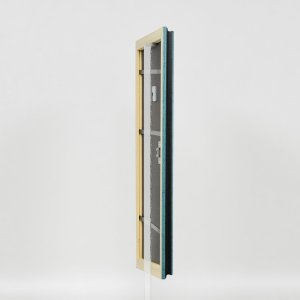 Efektní dřevěný rám profil 21 modrý 10,5x14,8 cm normální sklo