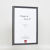 Efektní dřevěný rámový profil 38 šedý 10,5x14,8 cm antireflexní sklo