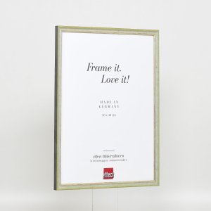 Efektní rám z masivního dřeva profil 25 zelený 10,5x14,8 cm akrylové sklo