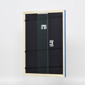 Efektní dřevěný rámový profil 89 modrý 10,5x14,8 cm antireflexní sklo