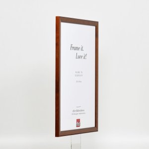 Efektní dřevěný rám profil 89 tmavě hnědý 10,5x14,8 cm antireflexní sklo