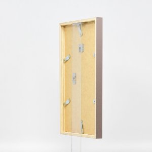 Efektní dřevěný rám profil 35 hnědý 10,5x14,8 cm muzejní sklo