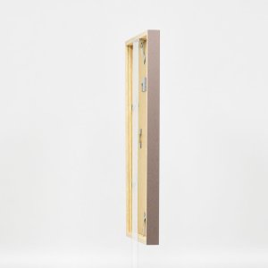 Efektní dřevěný rám profil 35 hnědý 10,5x14,8 cm muzejní sklo