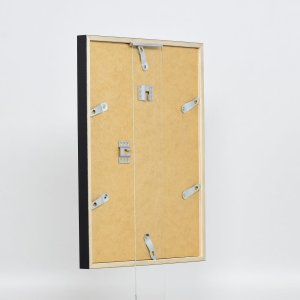 Efektní dřevěný rám profil 35 černý 10,5x14,8 cm normální sklo + distanční rámeček