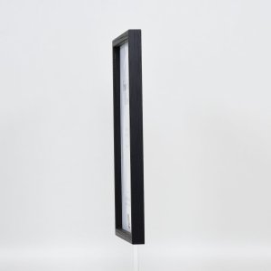 Efektní dřevěný rám profil 35 černý 10,5x14,8 cm normální sklo + distanční rámeček