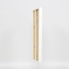 Efektní dřevěný rám profil 35 bílý 10,5x14,8 cm normální sklo + distanční rámeček