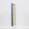 Efektní dřevěný rám profil 35 modrý 10,5x14,8 cm normální sklo + distanční rámeček