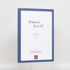 Efektní dřevěný rám profil 35 modrý 10,5x14,8 cm normální sklo + distanční rámeček