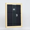 Efektní dřevěný barokní rám profil 37 antické zlato 10,5x14,8 cm muzejní sklo
