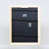 Efektní dřevěný barokní rám profil 37 bílý 10,5x14,8 cm muzejní sklo