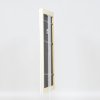 Efektní dřevěný barokní rám profil 37 bílý 10,5x14,8 cm muzejní sklo