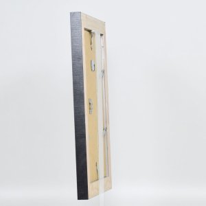 Efektní rám z masivního dřeva profil 28 stříbrný 10,5x14,8 cm akrylové sklo