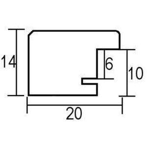Efektní dřevěný rám profil 2210 bílý 13x13 cm antireflexní sklo