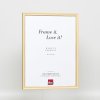 Efektní rám z masivního dřeva profil 25 žlutý 13x13 cm čiré sklo