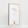 Efektní rám z masivního dřeva profil 25 žlutý 13x13 cm čiré sklo
