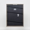Efektní rám z masivního dřeva profil 25 ořechově hnědý 13x13 cm čiré sklo